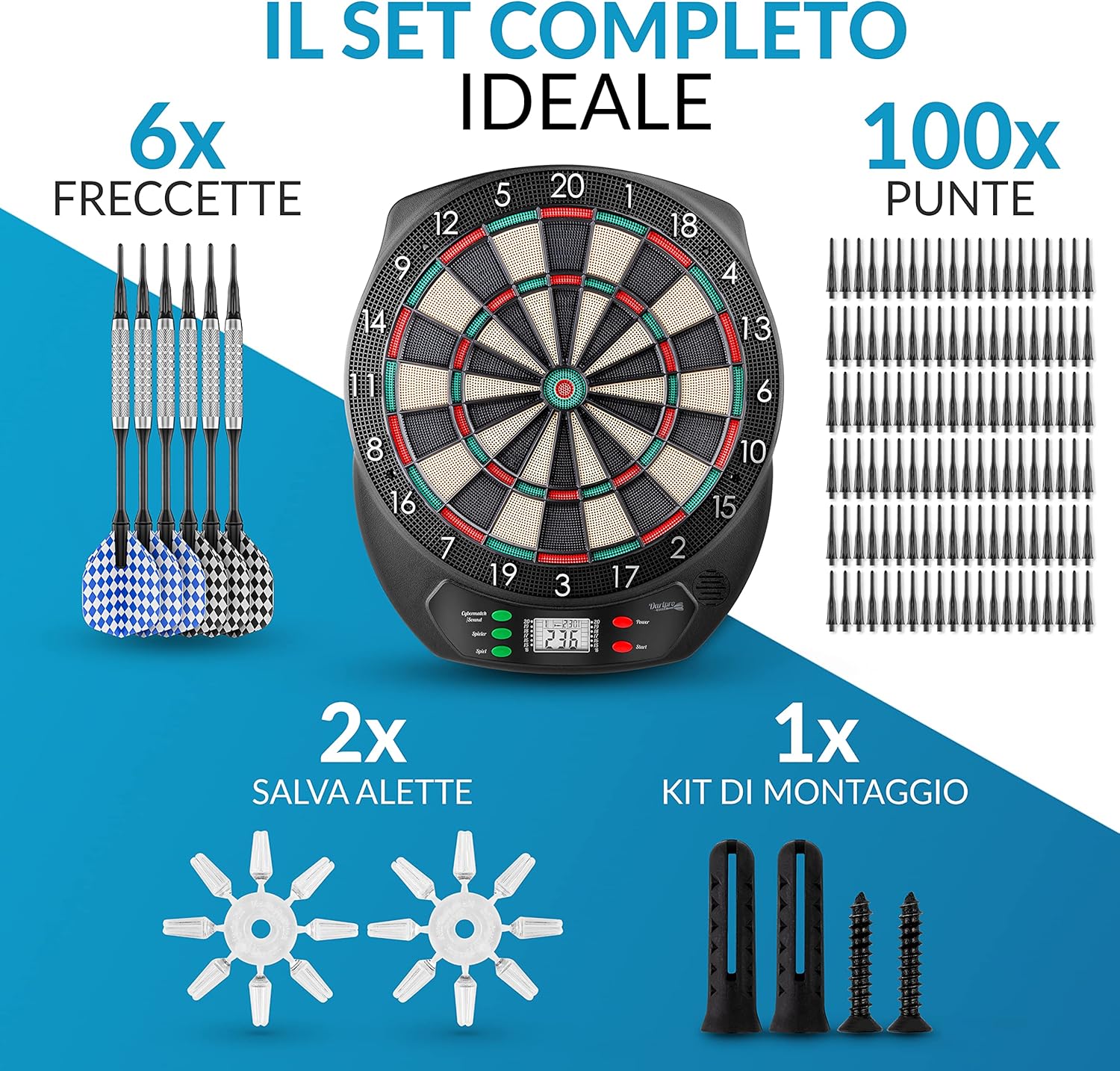 Dartpro - Bersaglio Elettronico con 6 Freccette - immagine 2