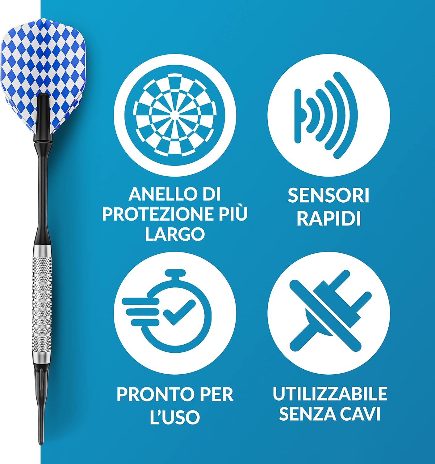 Dartpro - Bersaglio Elettronico con 6 Freccette - immagine 4