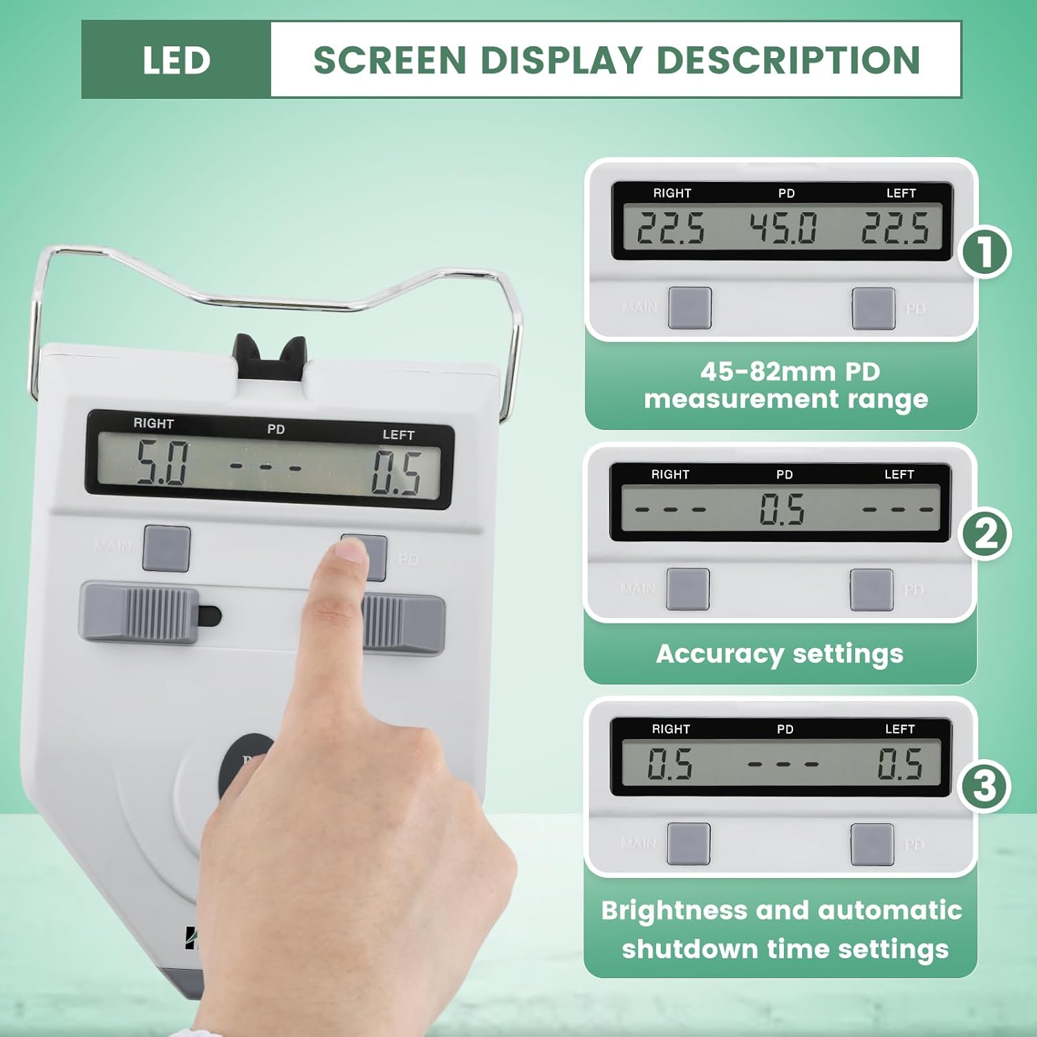 Huanyu Pupilometro Ottico Digitale PD (LY-9A) - immagine 5