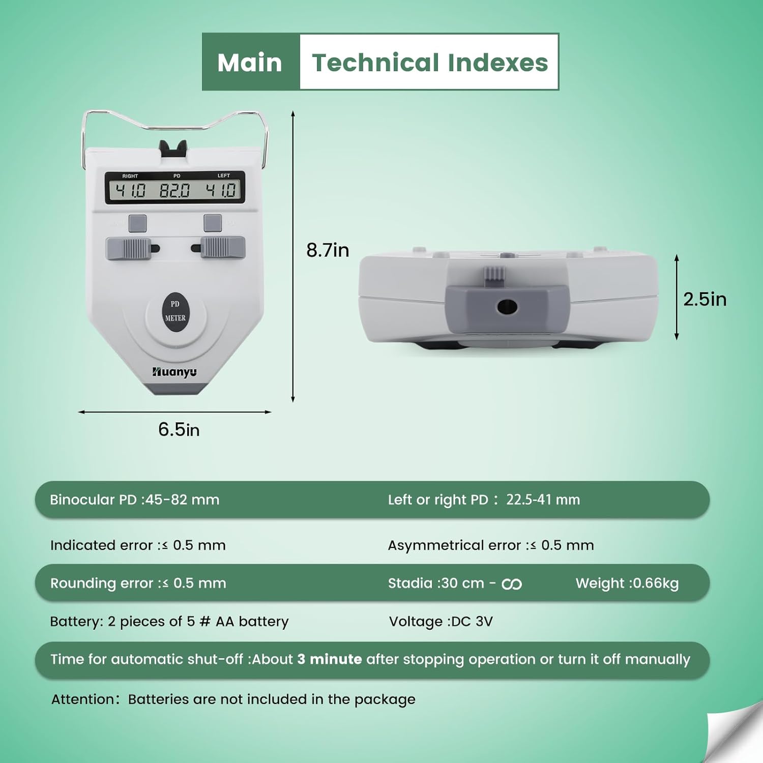 Huanyu Pupilometro Ottico Digitale PD (LY-9A) - immagine 6