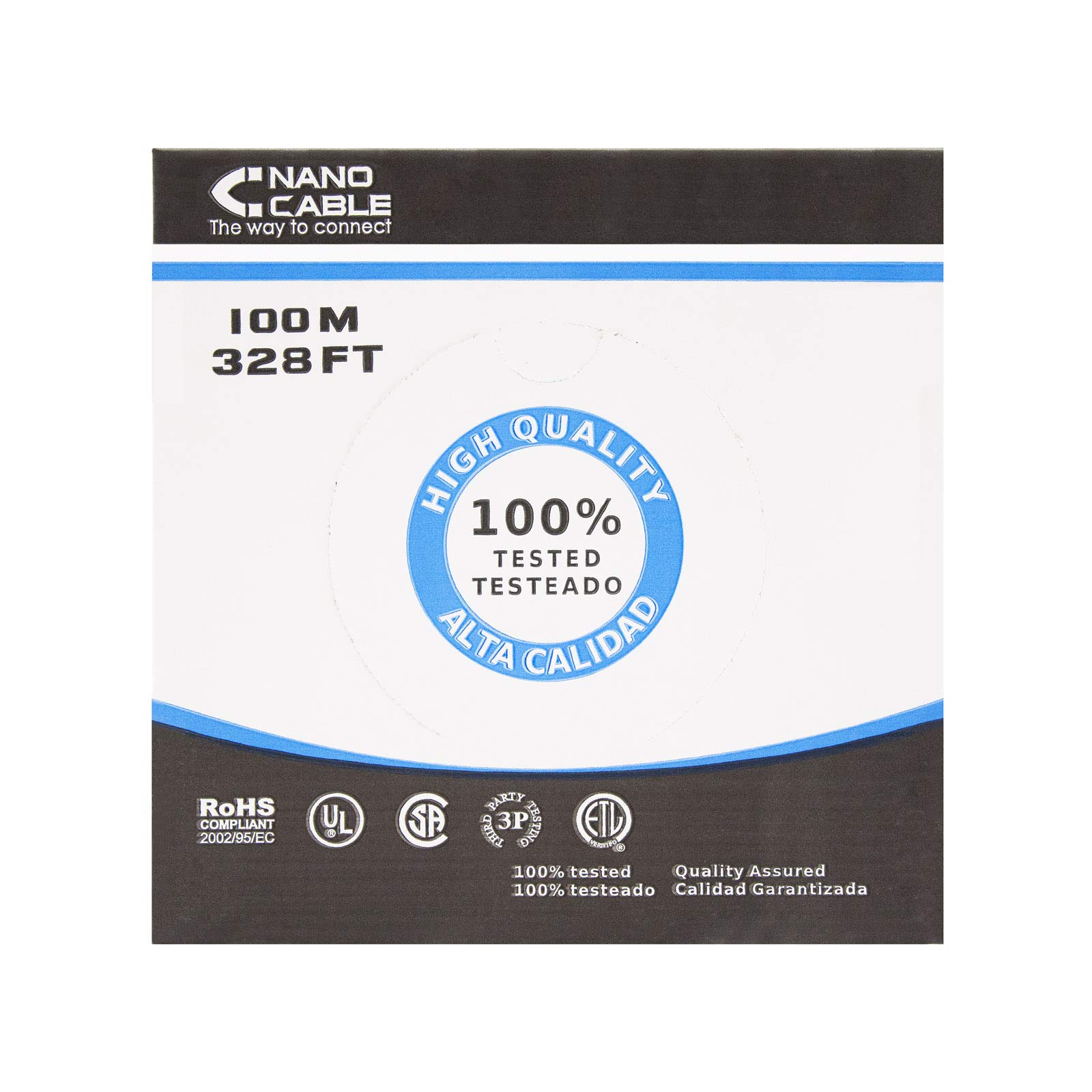 Cavo Rete Cat.6 UTP Rigido AWG24 per Esterno 100 Metri