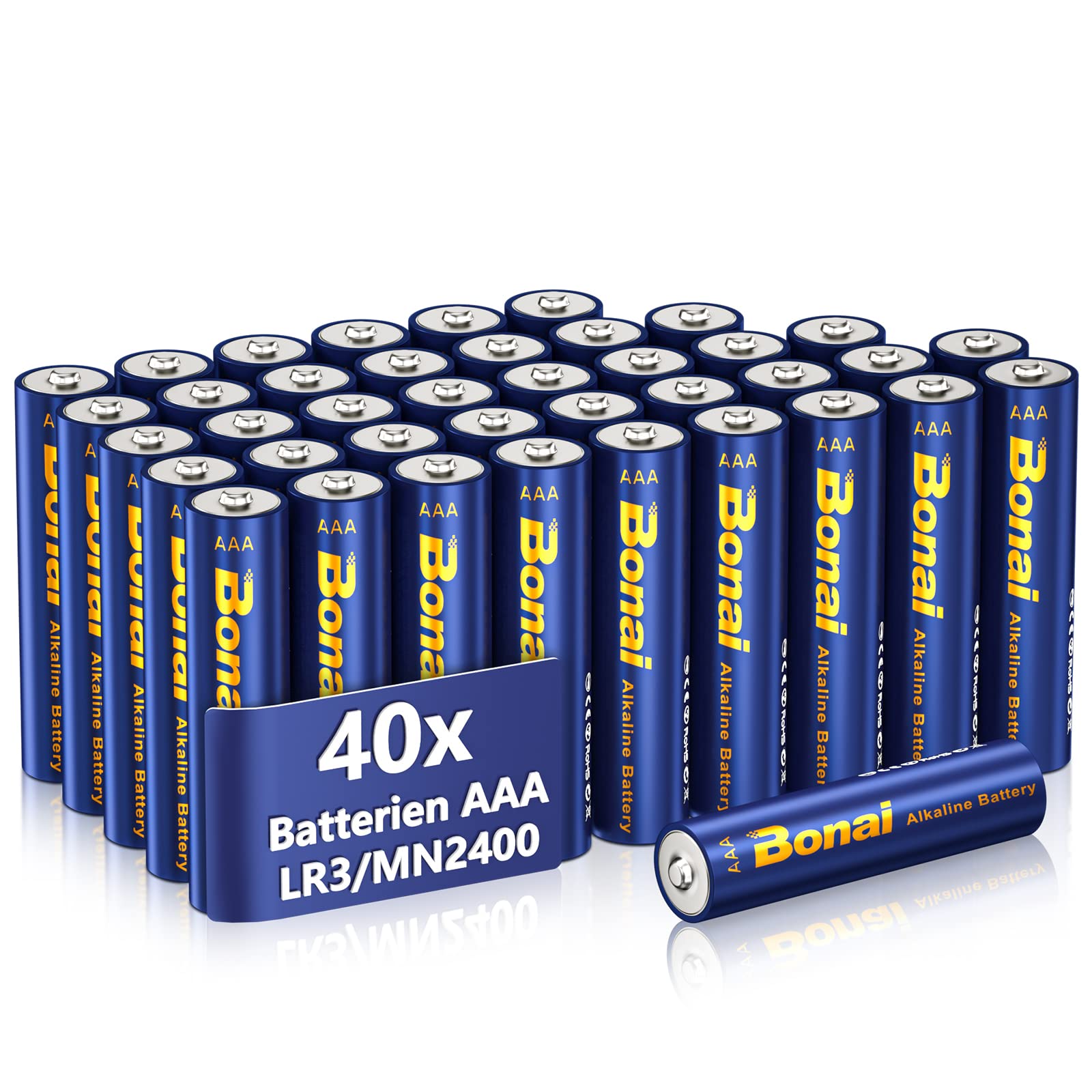 Bonai Longlife Batterie AAA Alcaline 1.5V (Pack of 40)
