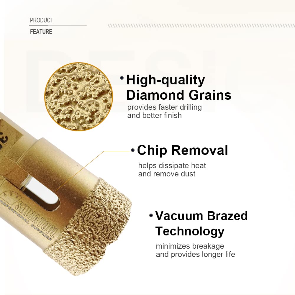 Shdiatool Punta per Trapano Diamantata 110mm M14 - immagine 5