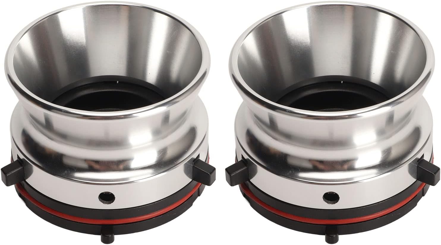 1 Paio di Adattatori per NAB per Studer ReVox per Akai per Teac, Apri Nastro da Bobina a Bobina da 10 Pollici in Lega di alluminio. (Argento) - immagine 1