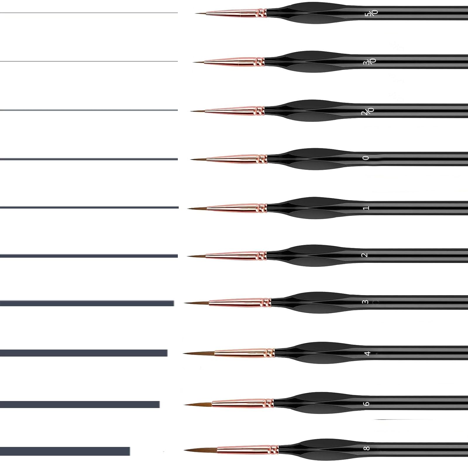 Set di Pennelli per Dipingere - 10 Pezzi Dettagli Fini