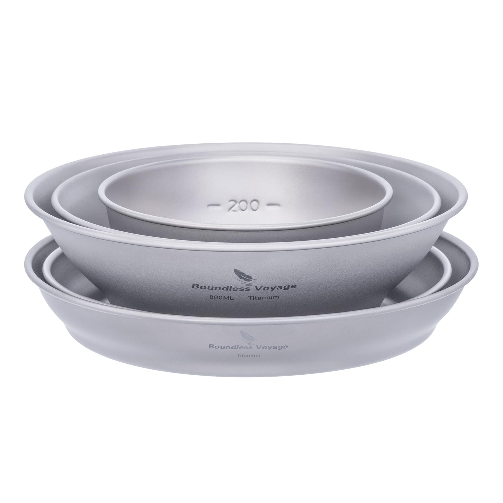 Ibasingo Ciotola e Piatto in Titanio Ultraleggeri