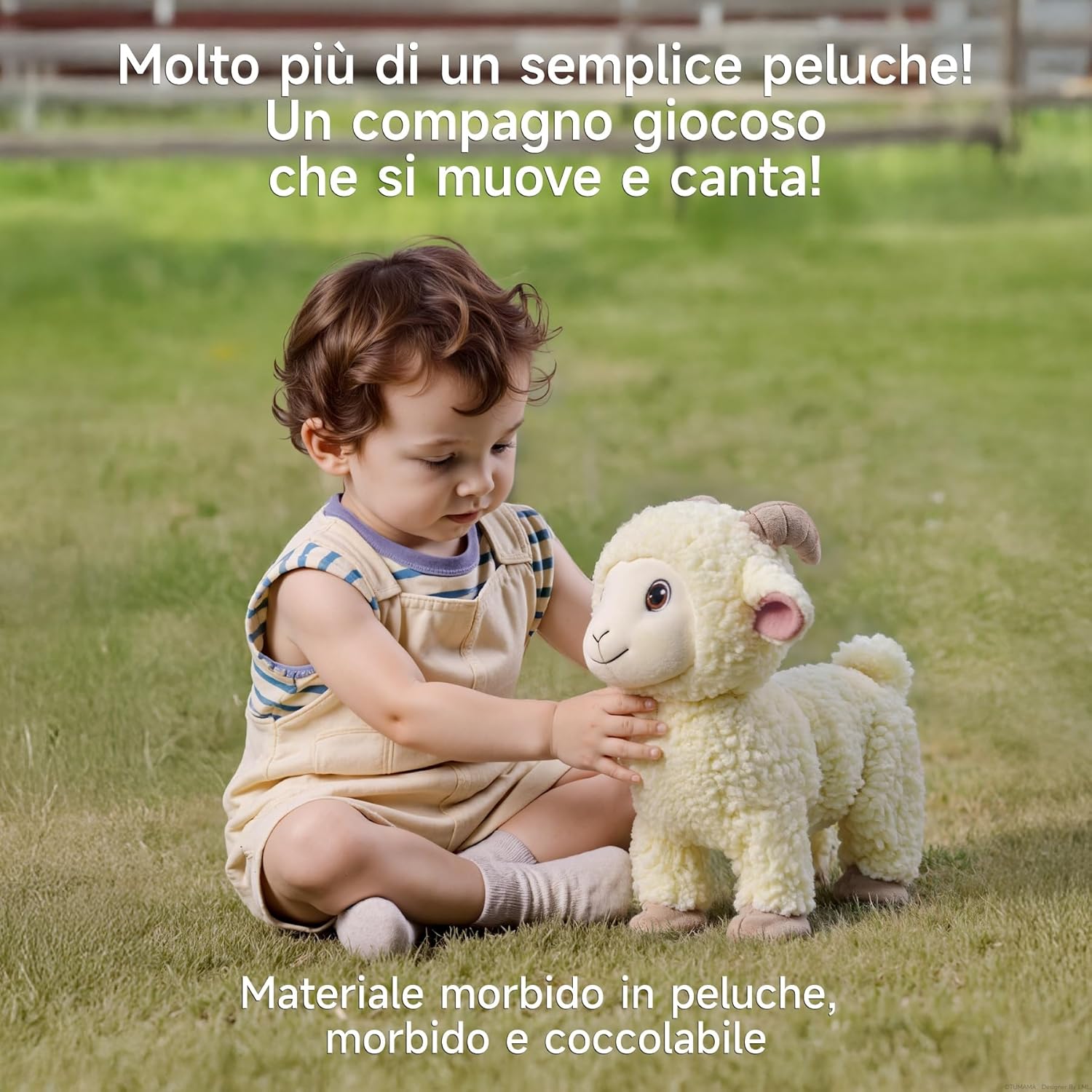 Pecora di Peluche Interattiva con Telecomando Guinzaglio - immagine 2