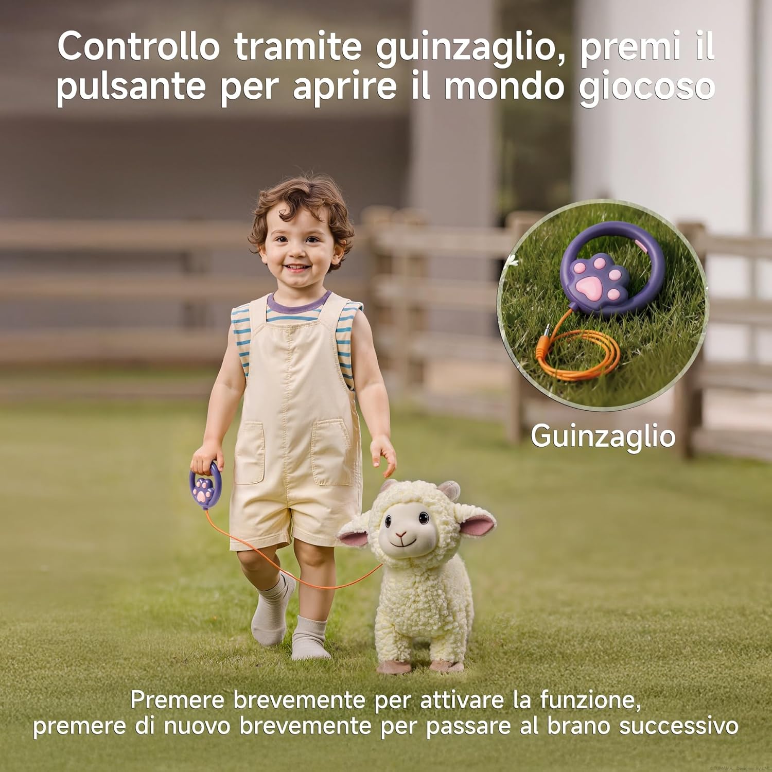 Pecora di Peluche Interattiva con Telecomando Guinzaglio - immagine 6