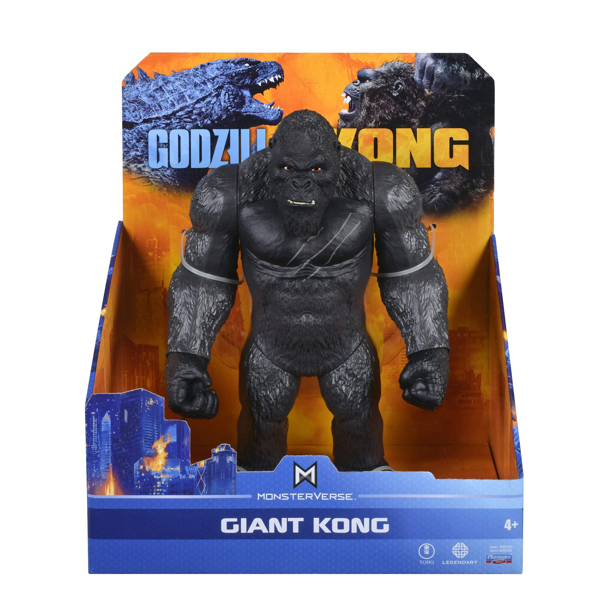 MonsterVerse Godzilla vs 11 in King Kong Gigante, Colore Nero, 28 cm, MNG07310