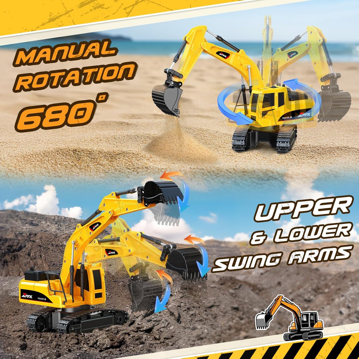 HappyGoLucky Escavatore Telecomandato 1:24 per Bambini - immagine 2