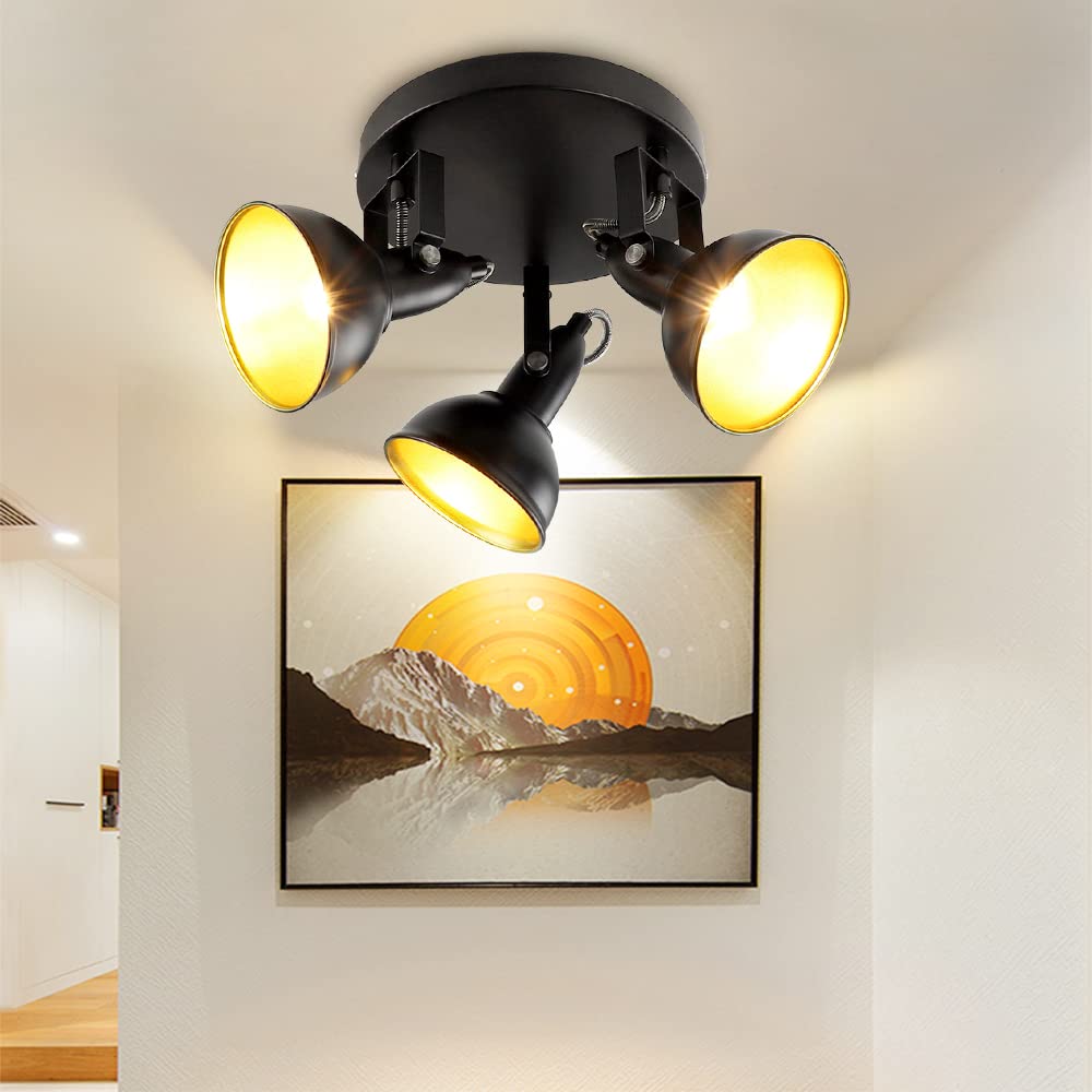 Depuley Lampada da Soffitto LED 3 Fiamme E14
