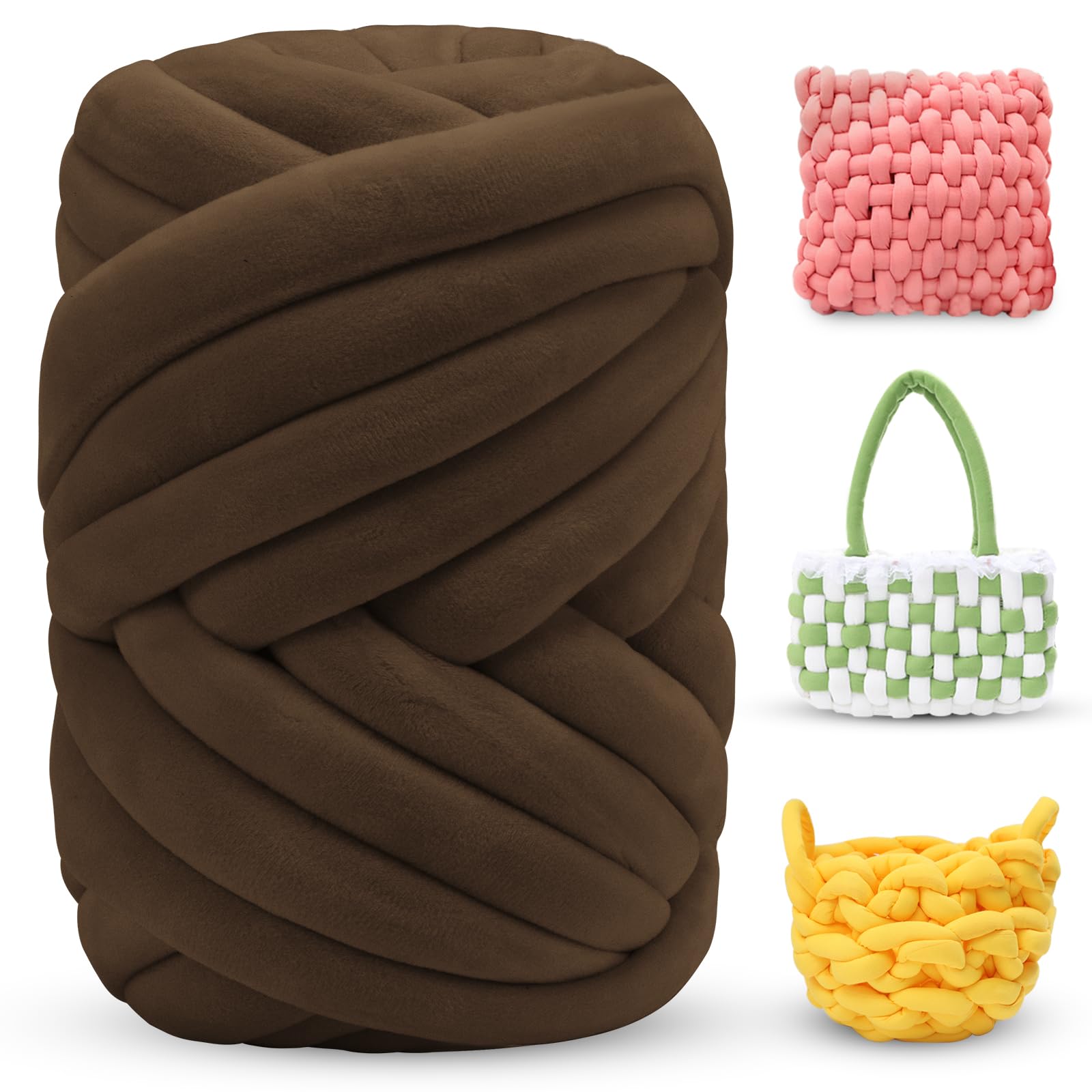 Fettuccia per Borse a Uncinetto - Filato Gigante 500g, Caramello