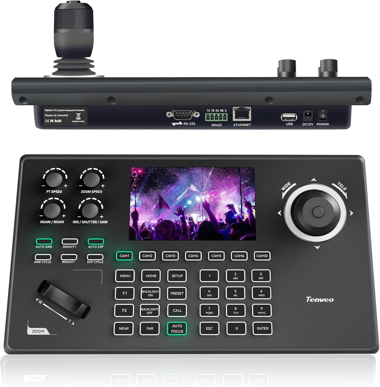 Tenveo Controller per Telecamera PTZ NDI con Schermo LCD 5" - immagine 1