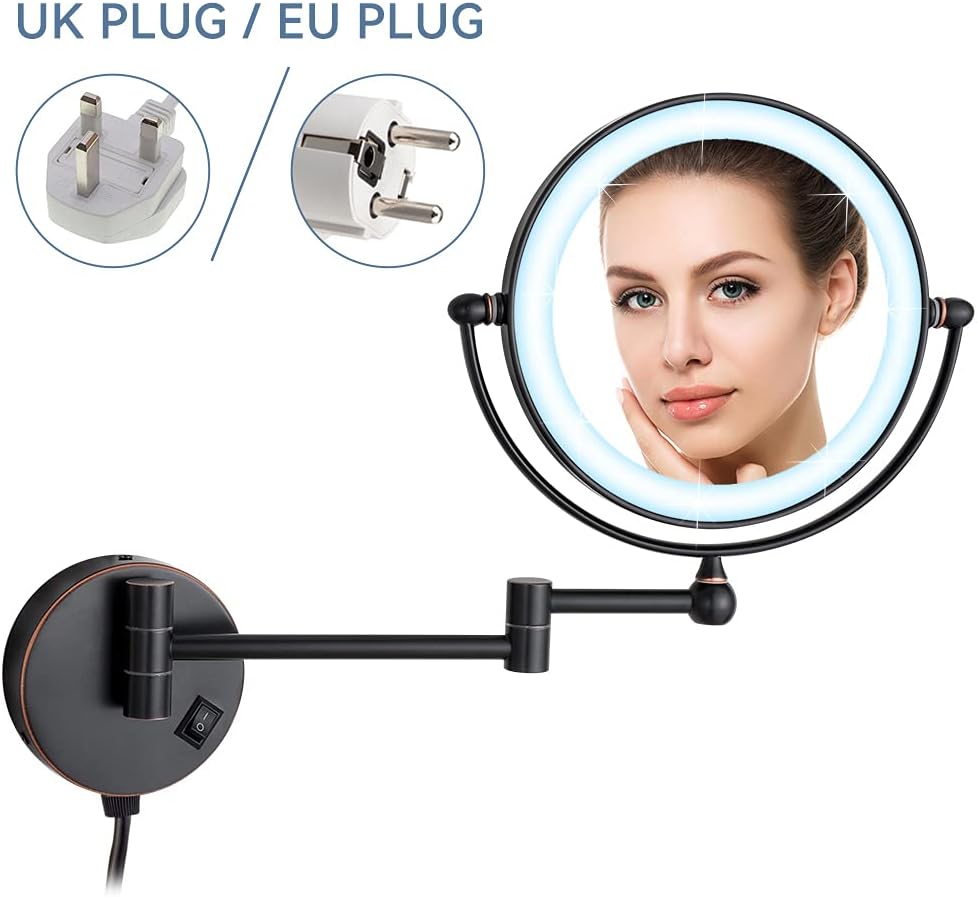 Dowry Specchio Ingranditore da Parete con Luce LED 7x/1x - immagine 6