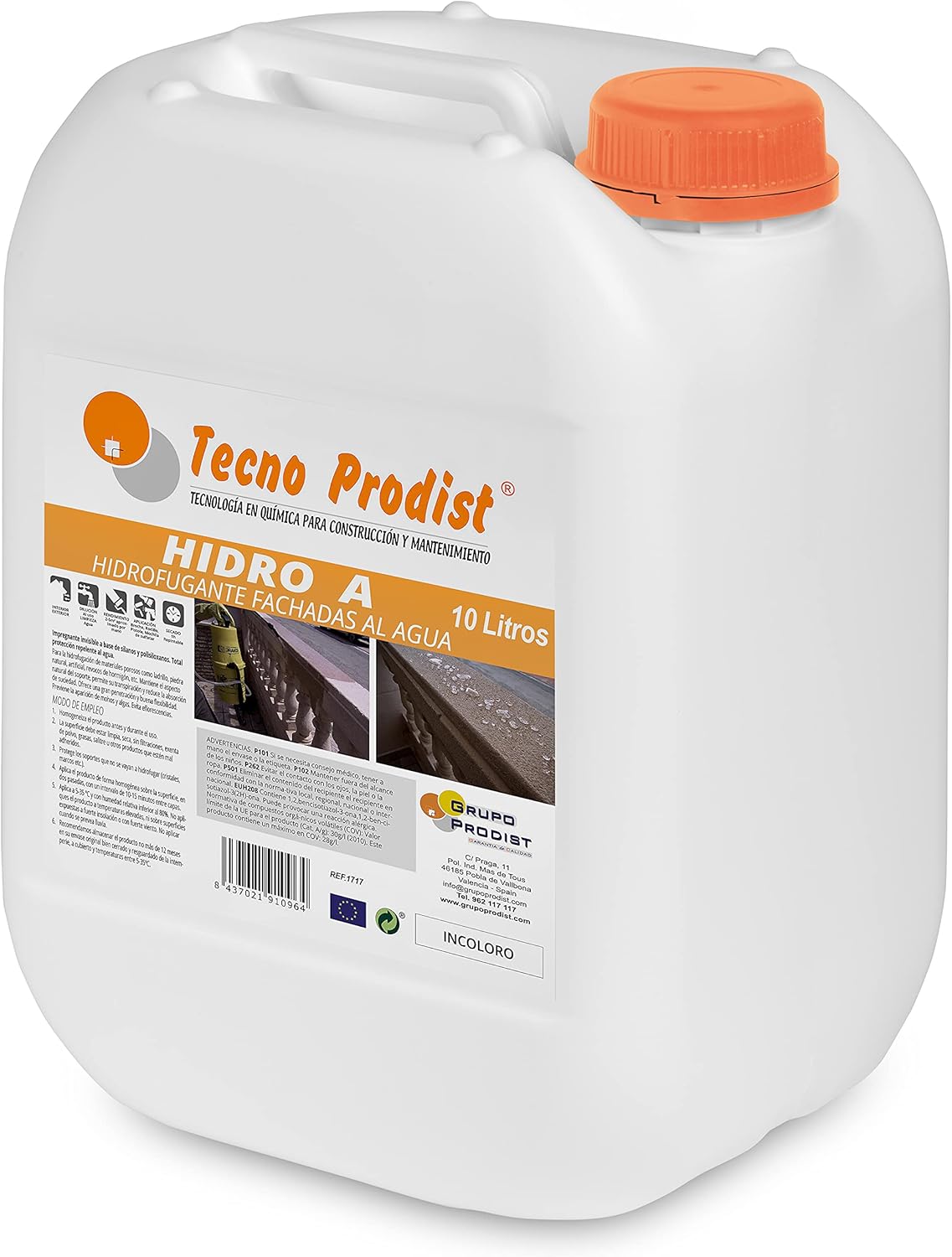 Tecno Prodist HIDRO 10 Litri - Impermeabilizzante Incolore