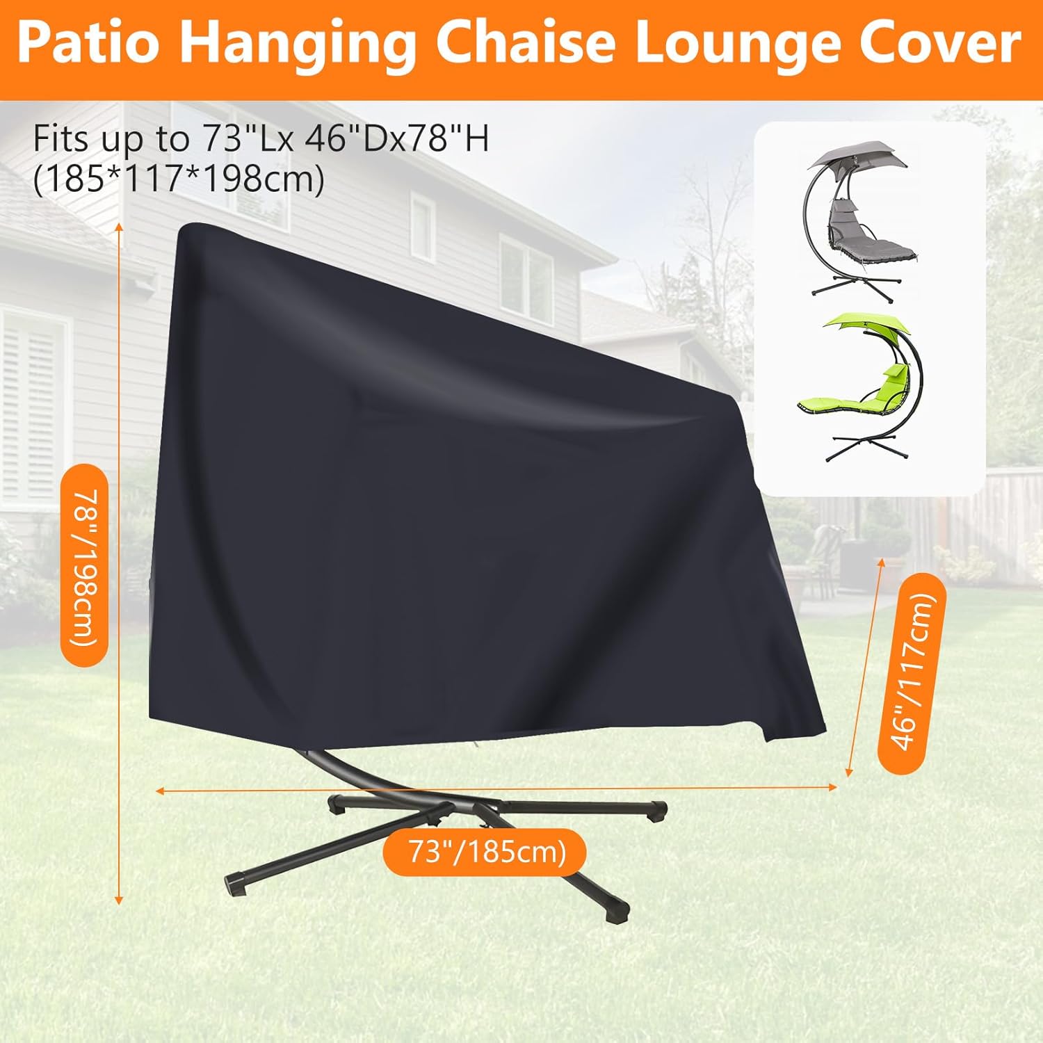 Copripoltrona Sospesa Impermeabile Oxford 420D - immagine 2