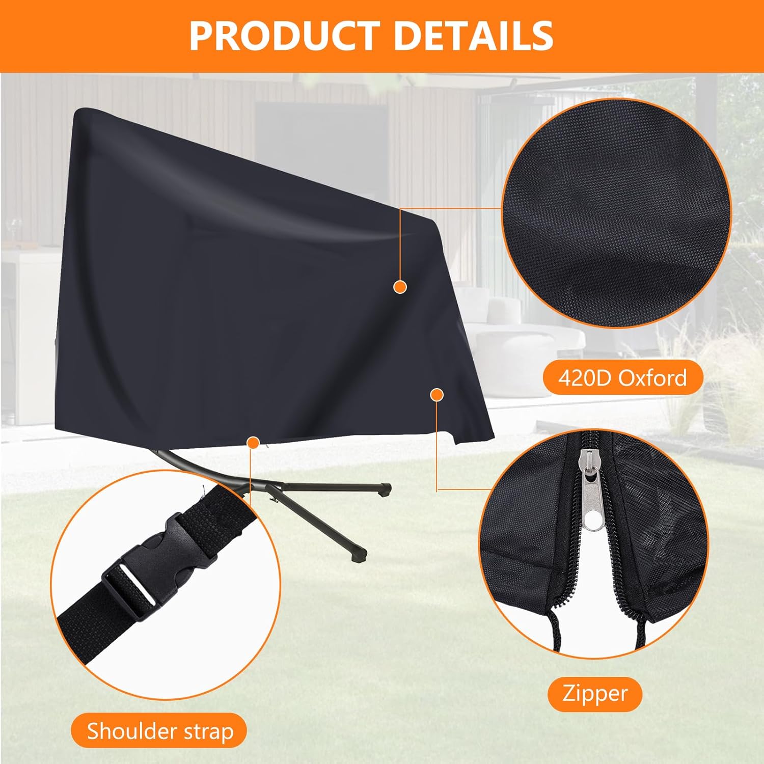 Copripoltrona Sospesa Impermeabile Oxford 420D - immagine 4