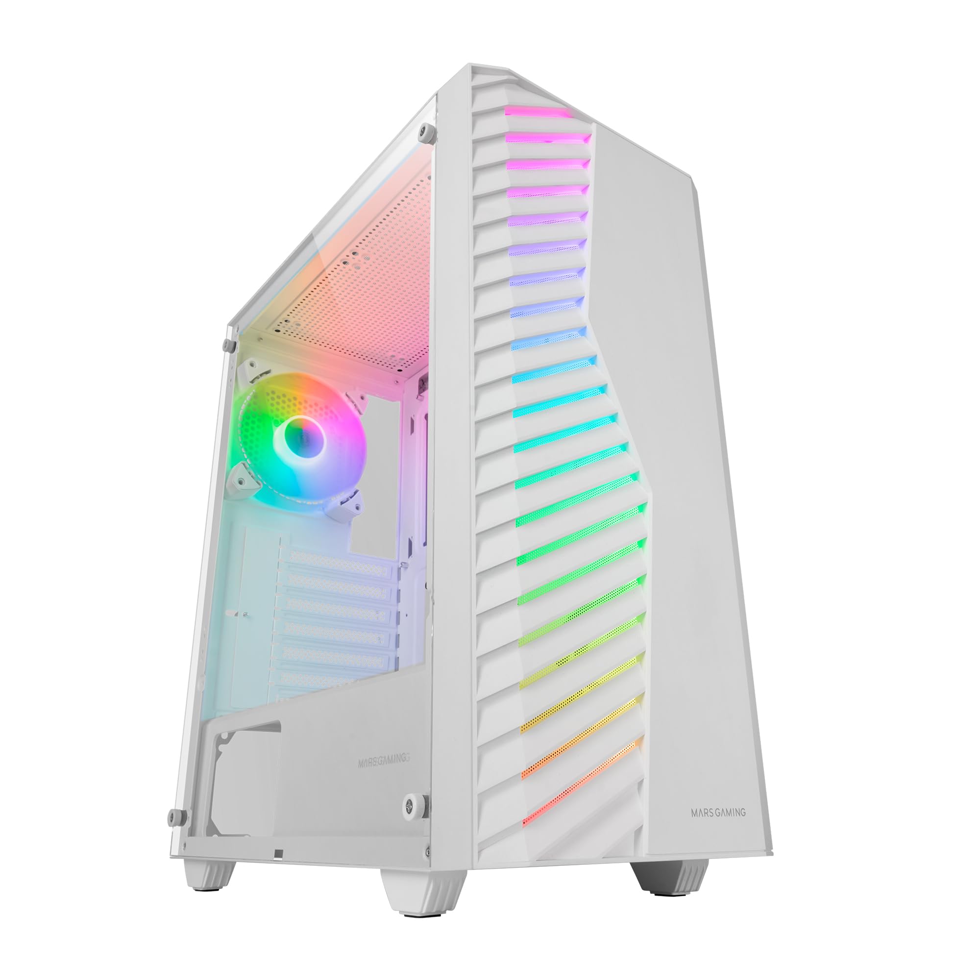 MARSGAMING MC-VOLT - Case Gaming ATX ARGB, Bianco