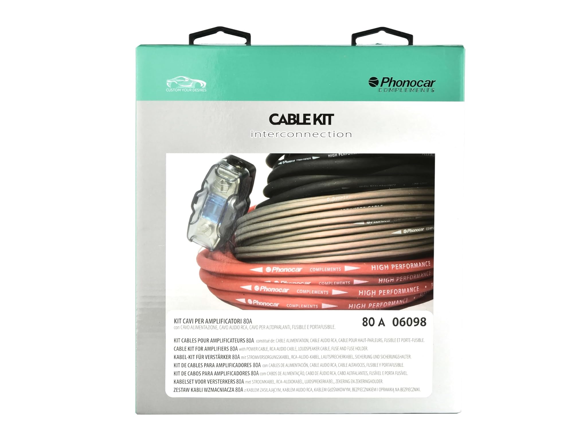 PHONOCAR 06098 Kit Cavi al.21MM+AP+RCA+Access. 60A