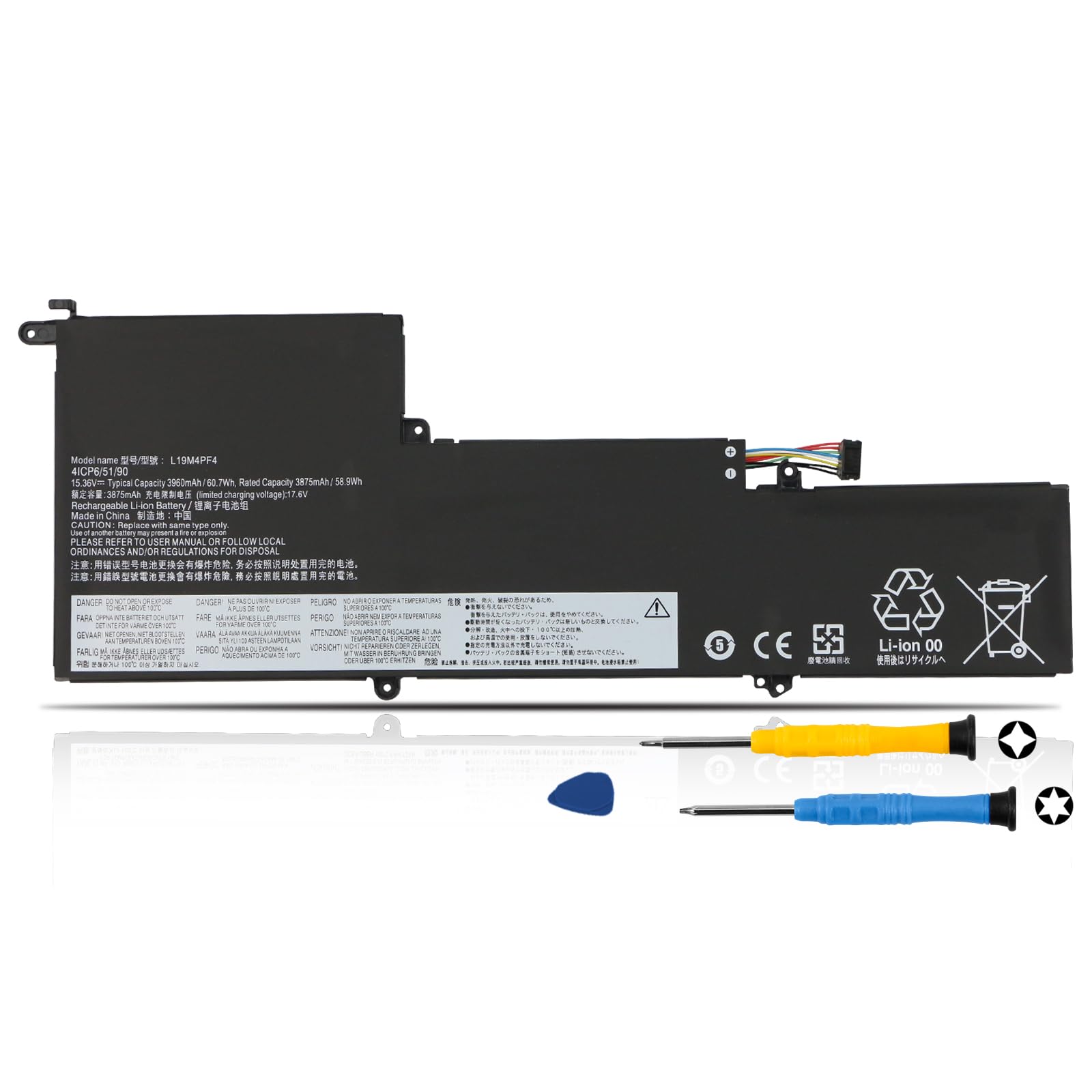 K Kyuer Batteria L19D4PF4 per Lenovo Yoga Slim 7-14