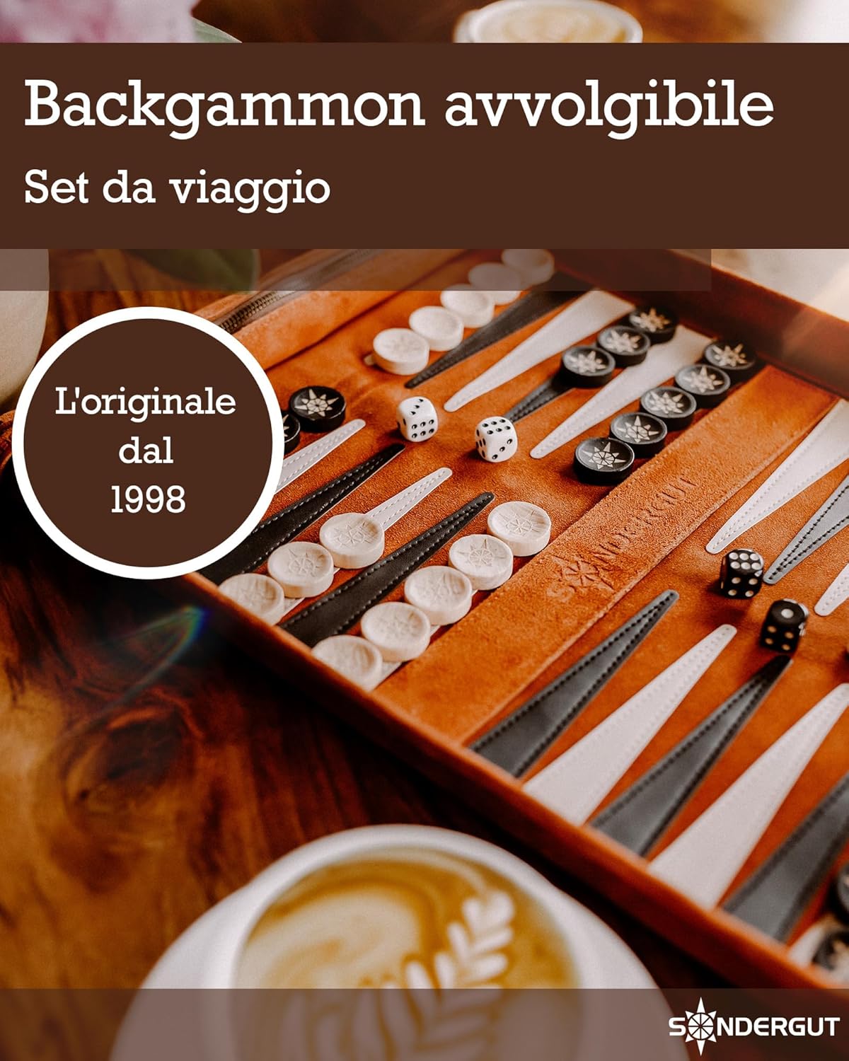Sondergut Backgammon Deluxe - Design Pieghevole - immagine 3