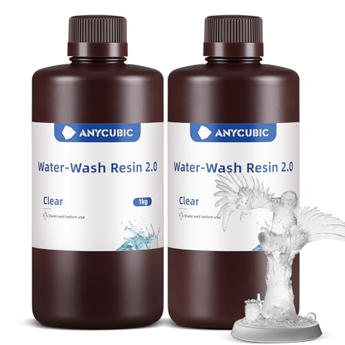 ANYCUBIC Water Washable Resin 2.0 - Resina 3D Trasparente 2KG