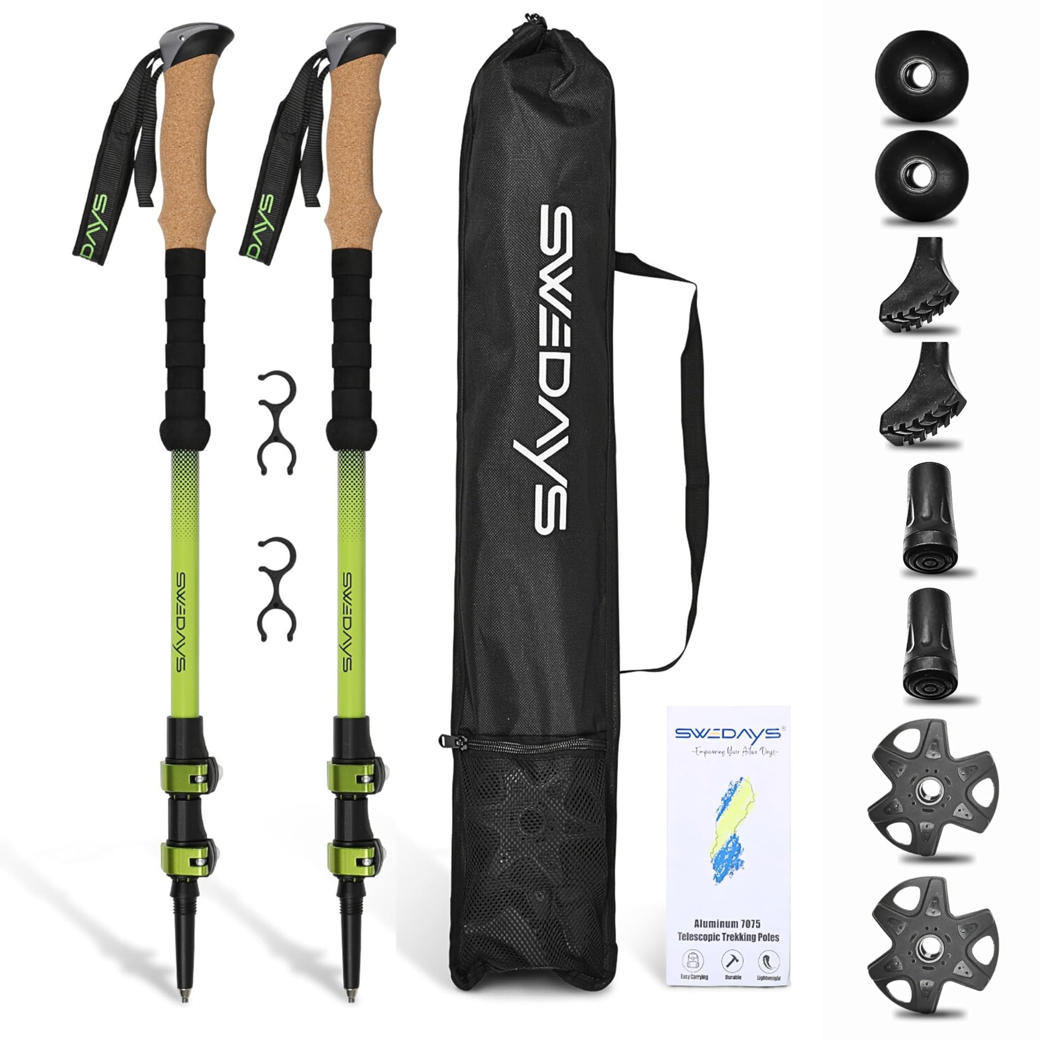 Swedays Bastoncini Trekking Telescopici in Alluminio