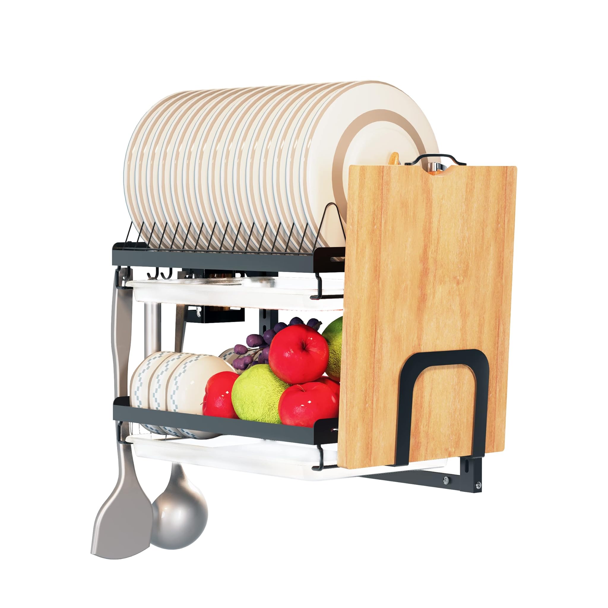 Virgorack Scolapiatti da Parete in Acciaio Inox