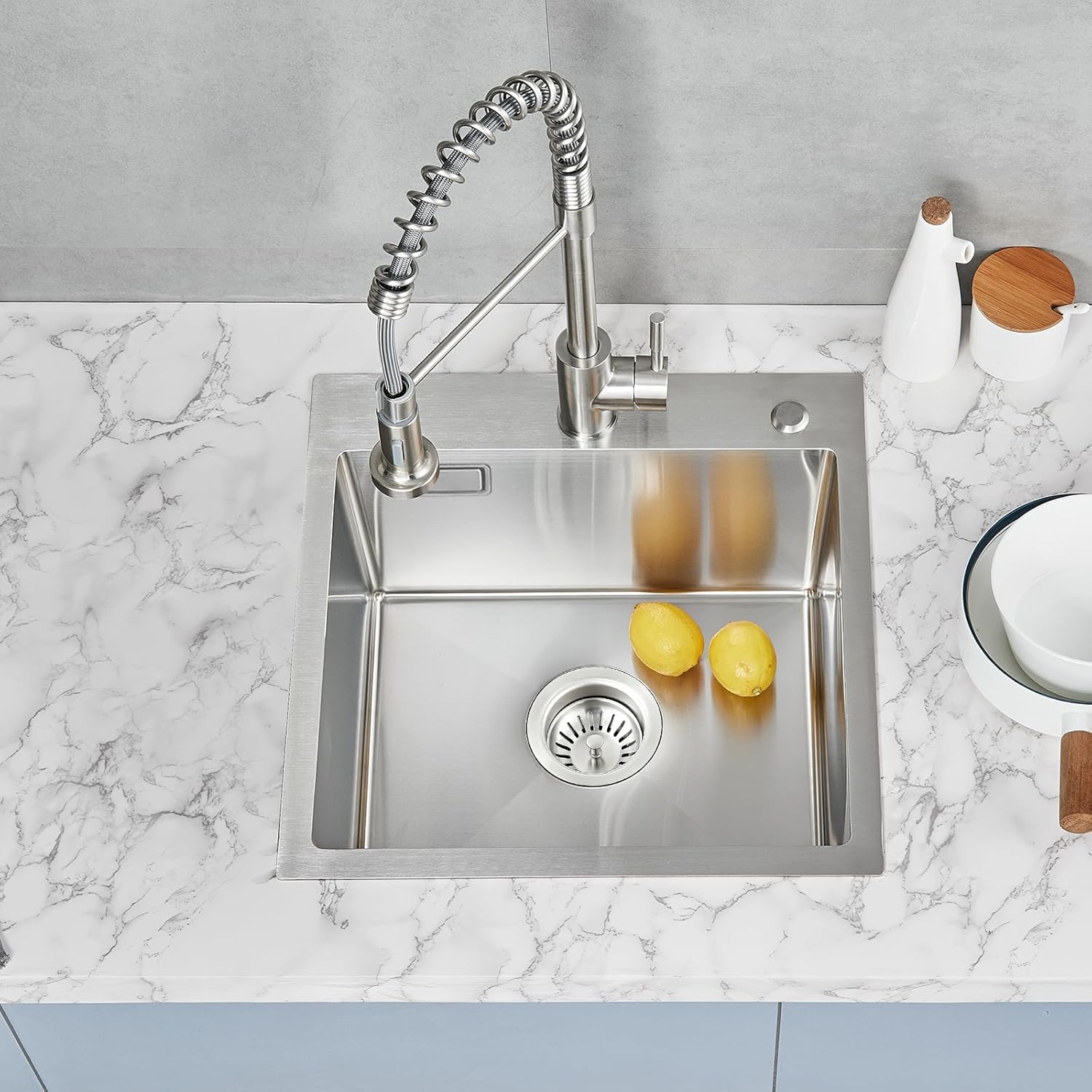 Kinkibos Lavello Cucina Inox 304 Rettangolare 45x45 cm