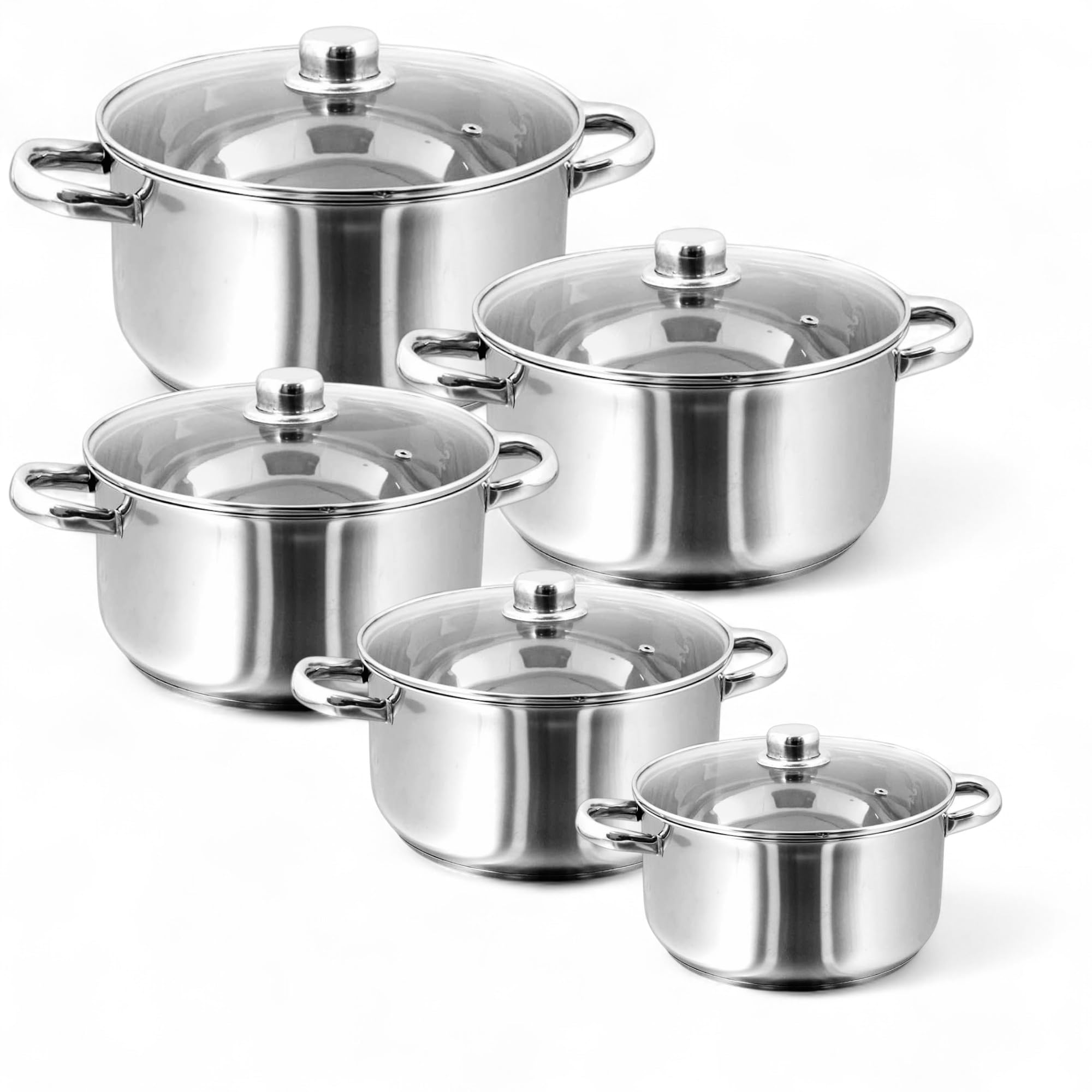 SET DI 5 MARMITI IN INOX - Royal Swiss