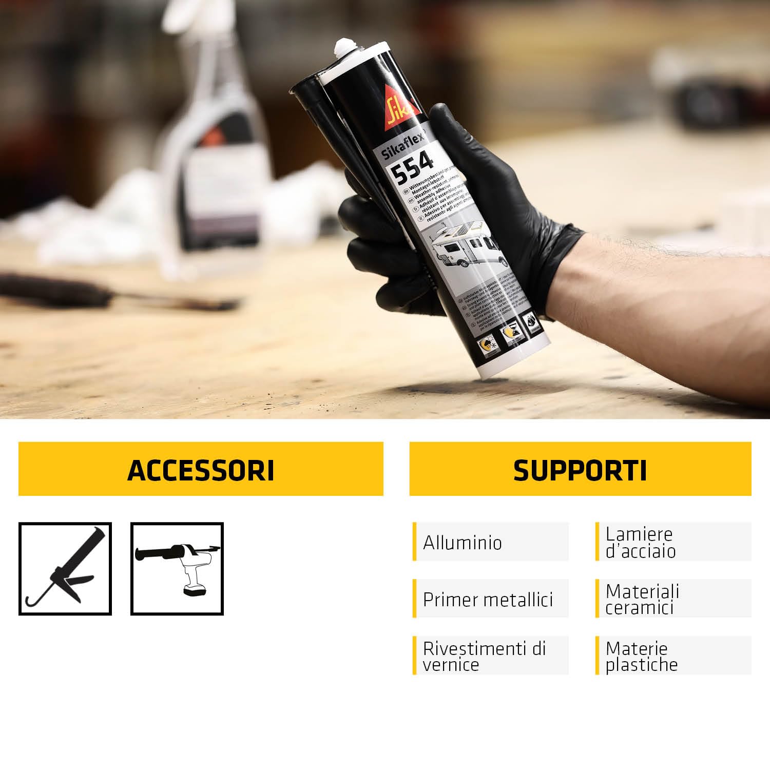 Sika Sikaflex 554 - Adesivo Multiuso Bianco 300ml - immagine 4