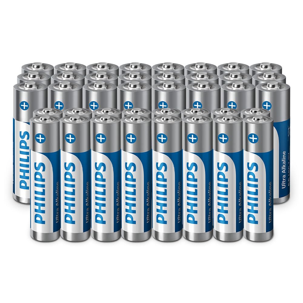 Philips Ultra Alkaline AA/AAA Batterie Combo, 40 Pezzi