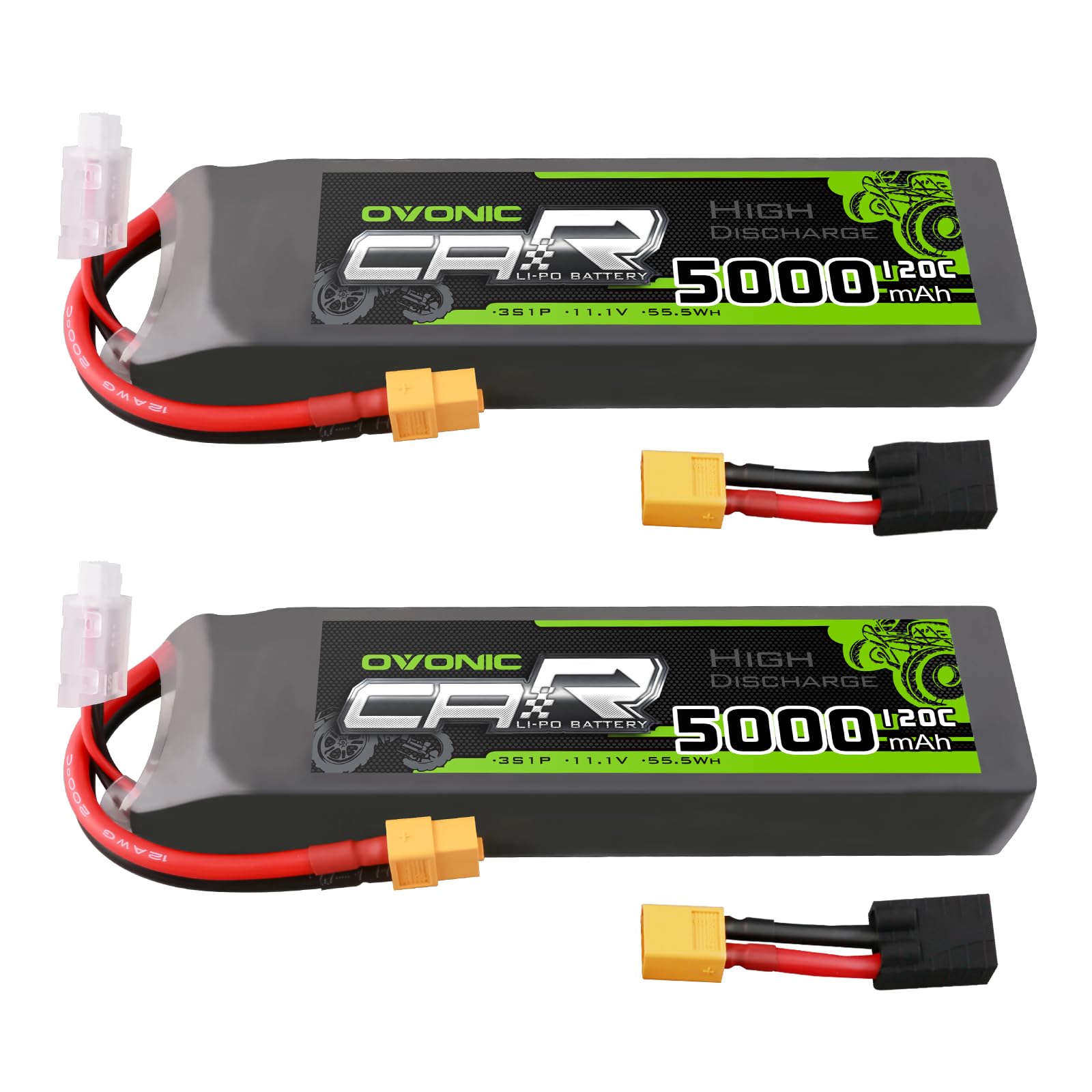 Ovonic Batteria LiPo 11.1V 3S 5200mAh 120C (2 pezzi)