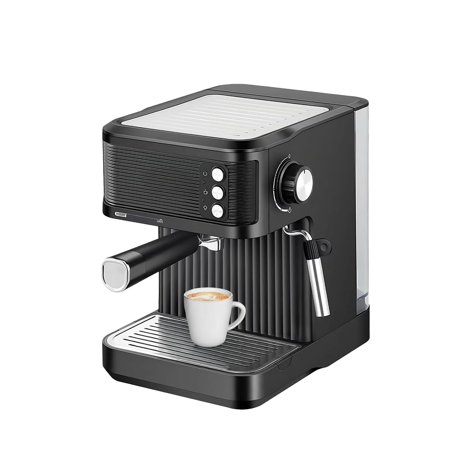 Wintem Macchina Caffè Espresso 850W Nera
