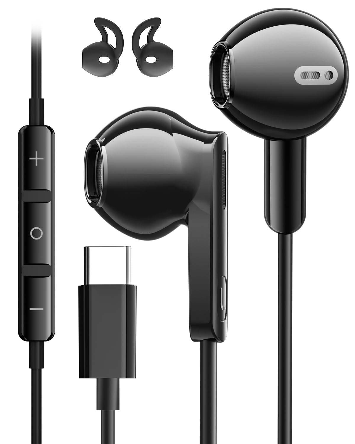 Auricolari USB C Hi-Fi Stereo con Microfono