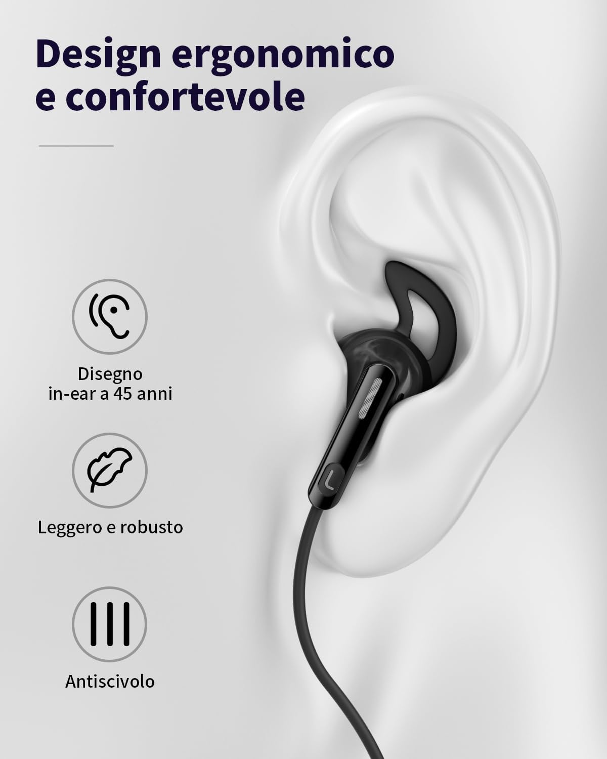 Auricolari USB C Hi-Fi Stereo con Microfono - immagine 4