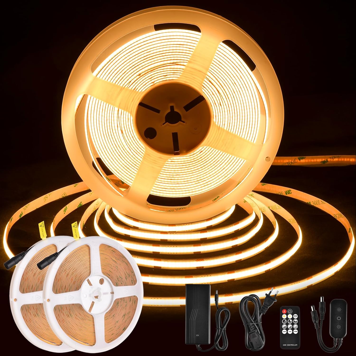 Berixdeep Striscia LED COB 20 Metri Bianco Caldo DC24V - immagine 1