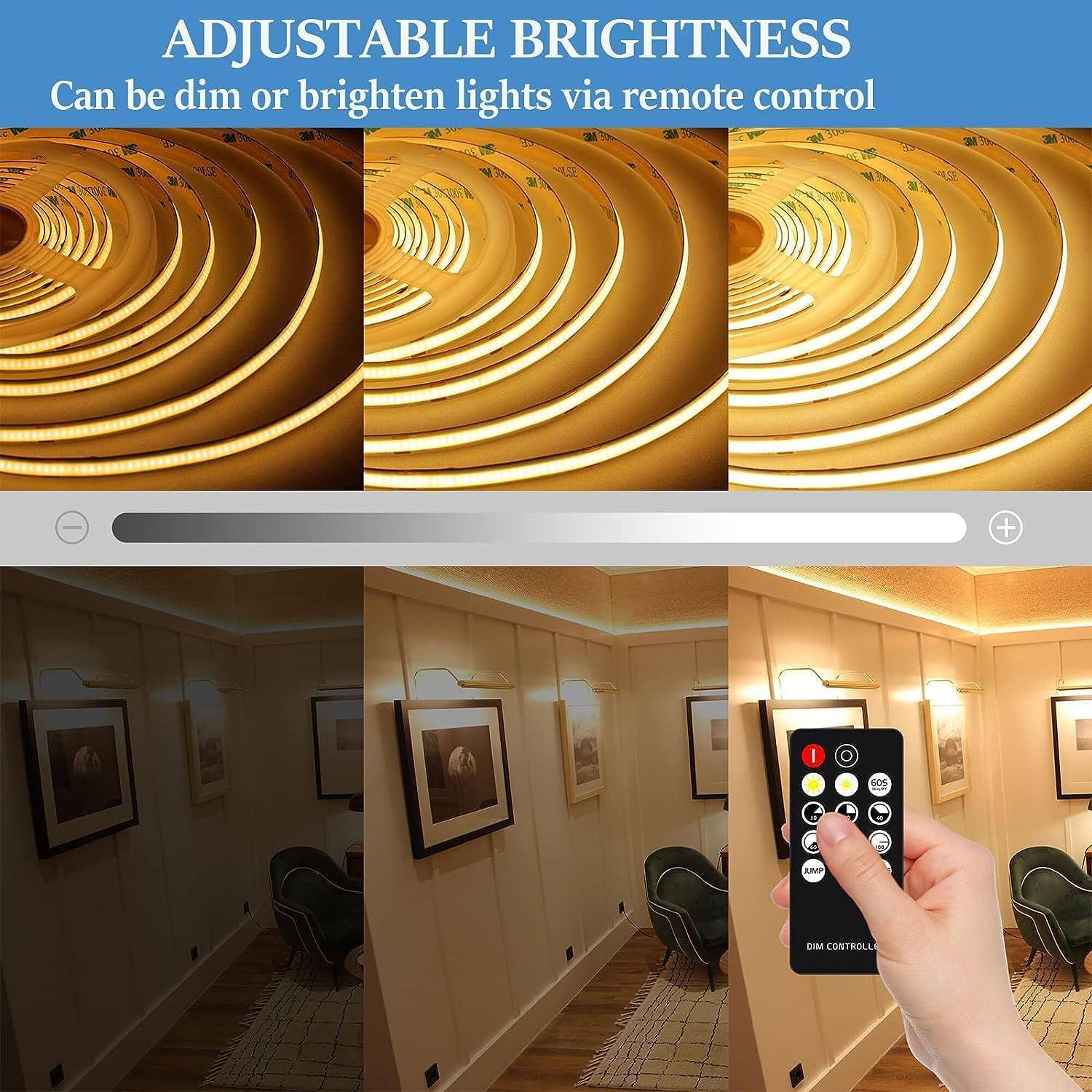 Berixdeep Striscia LED COB 20 Metri Bianco Caldo DC24V - immagine 4