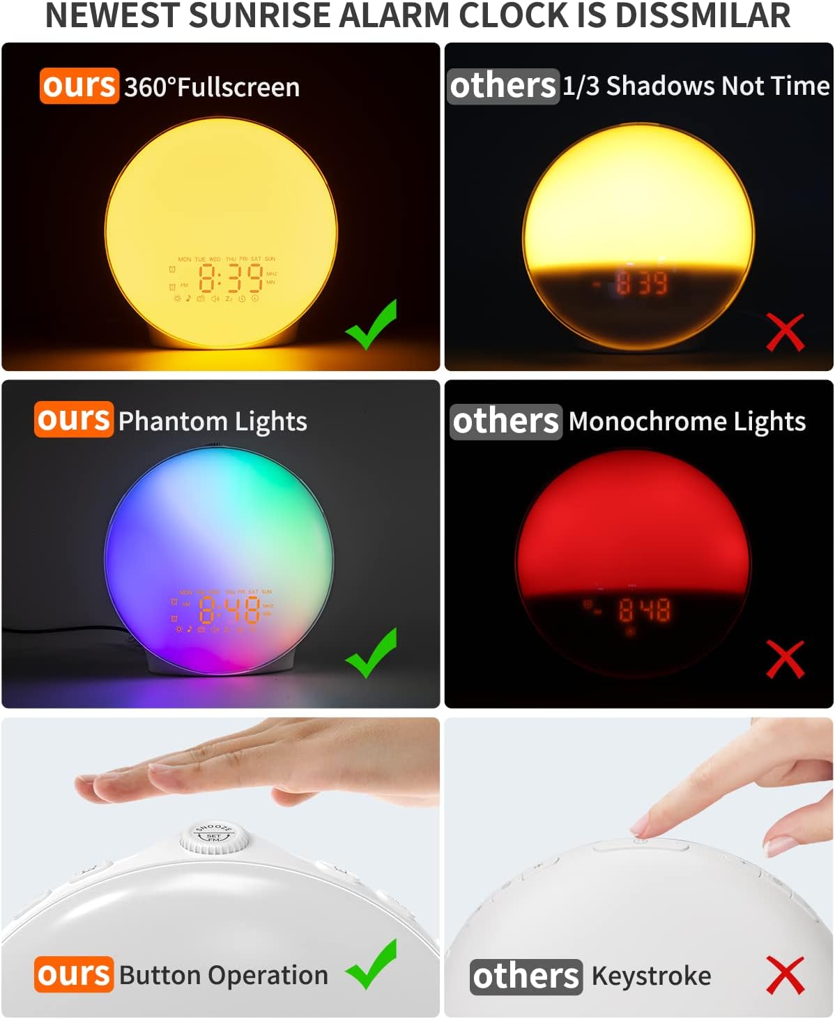 VOGHERB Wake up Light - Luce Sveglia da Comodino - immagine 6