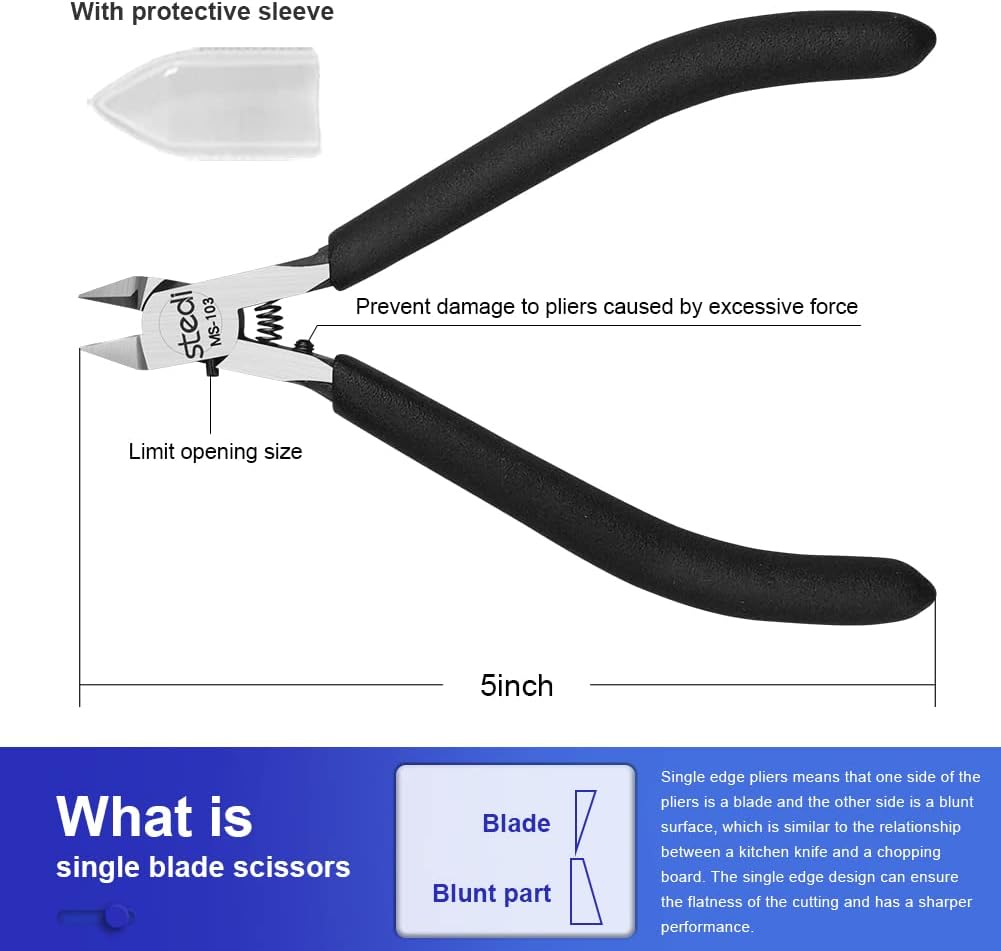 Stedi Tronchesine da Modellismo a Lama Singola, Nero - immagine 5