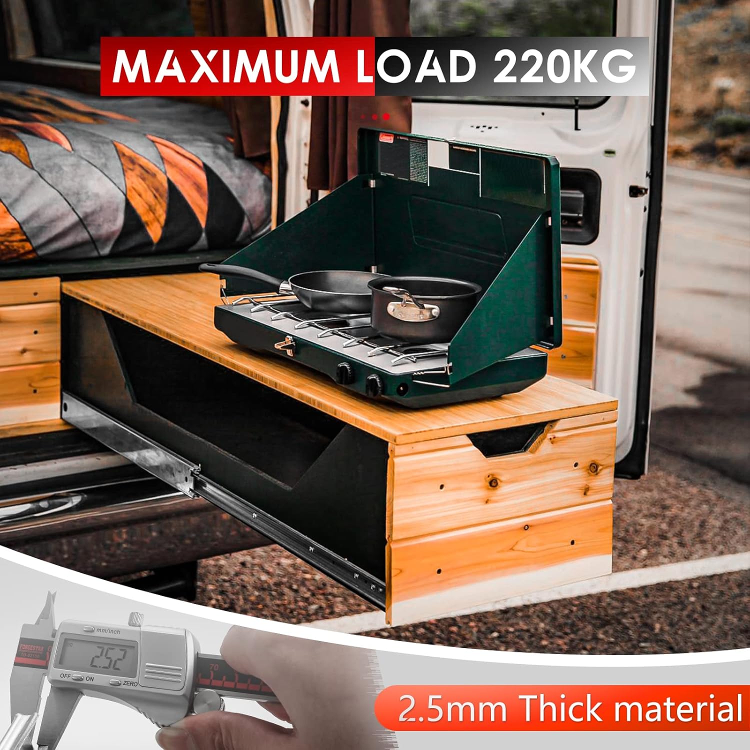 Aolisheng Guide per Cassetti Pesanti 550mm - immagine 5