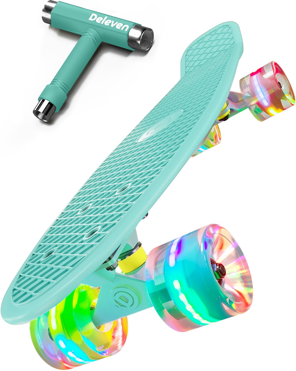 Deleven Skateboard 56cm con Ruote LED