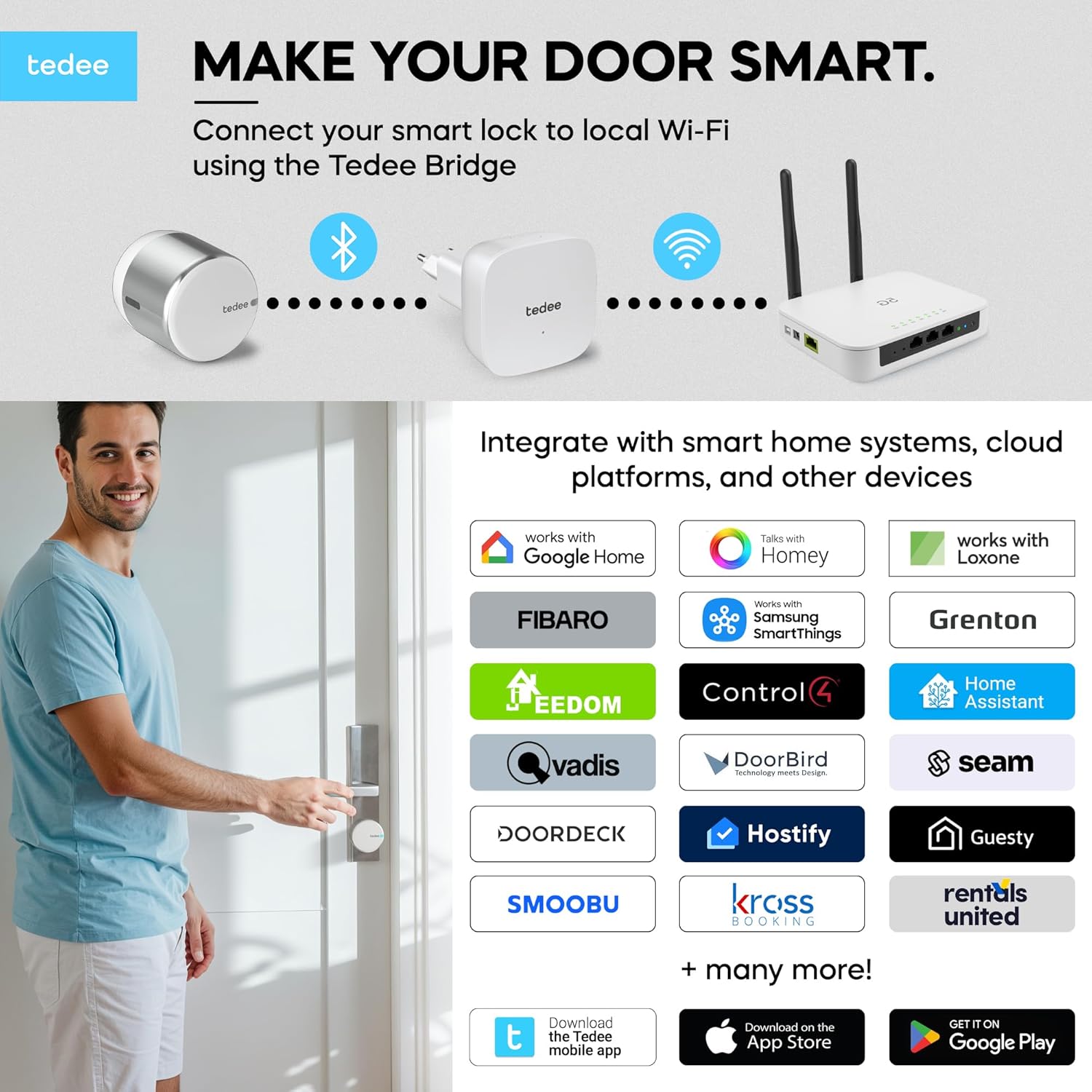 Tedee GO2 Allu Serratura Smart con App WiFi e Bluetooth - immagine 6