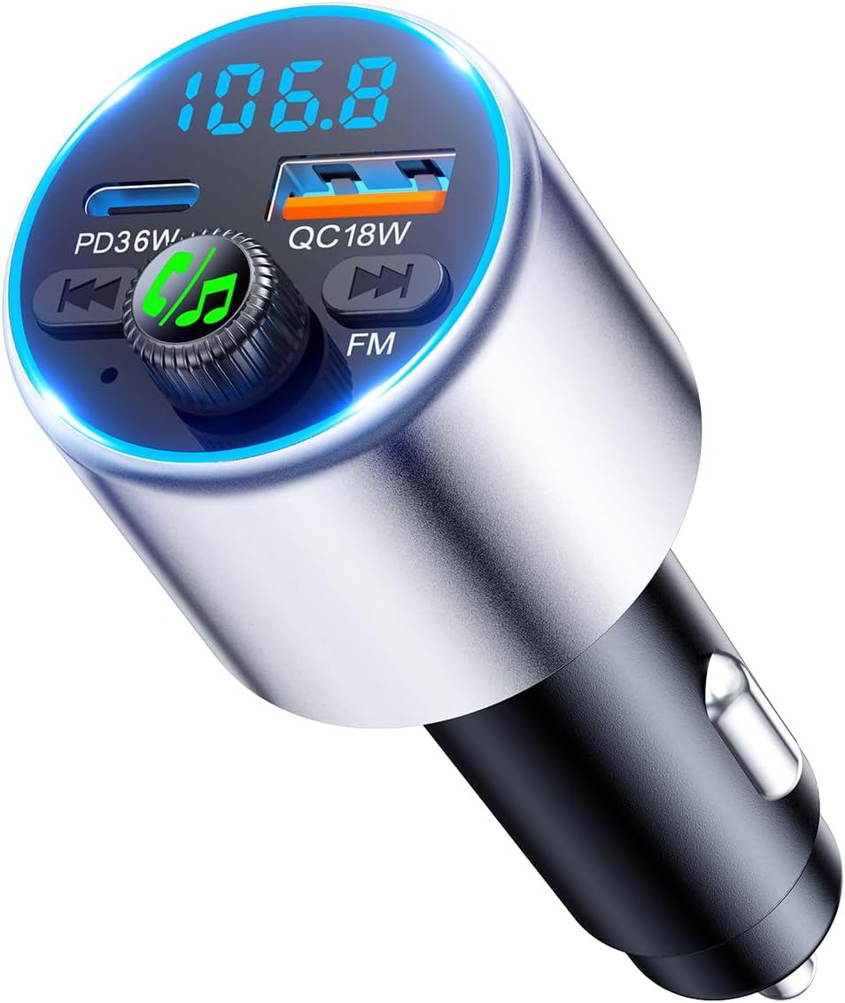 Trasmettitore FM Bluetooth 5.3 per Auto con Ricarica Rapida - immagine 1