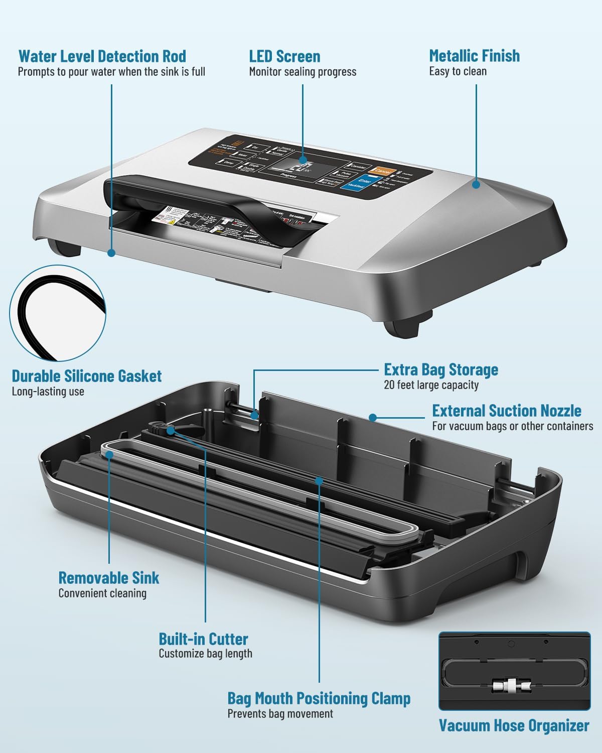 Macchina Sottovuoto Alimenti Professionale 12-IN-1 - immagine 8