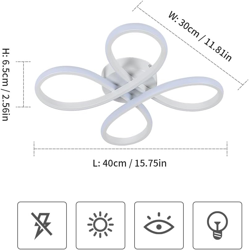 Plafoniera LED Soffitto 30W 6500K Bianco Freddo - immagine 3