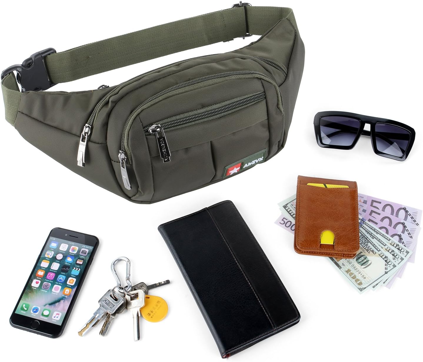 Marsupio Sportivo Running Impermeabile con 4 Zip - immagine 2