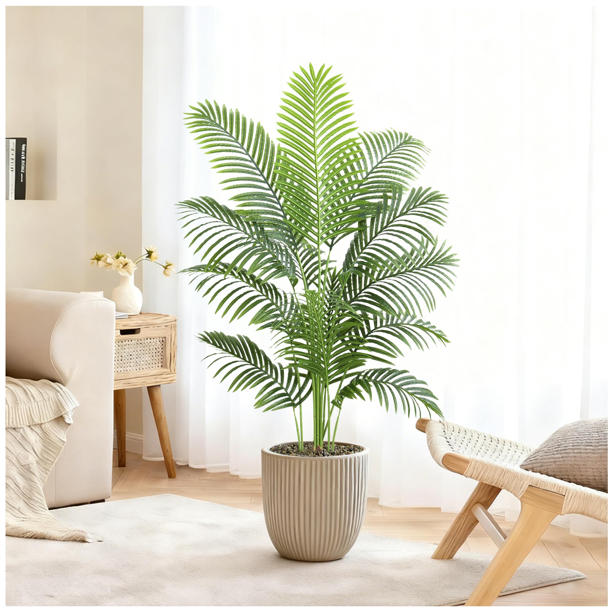 Finto Albero di Palma Artificiale 120CM, Nero