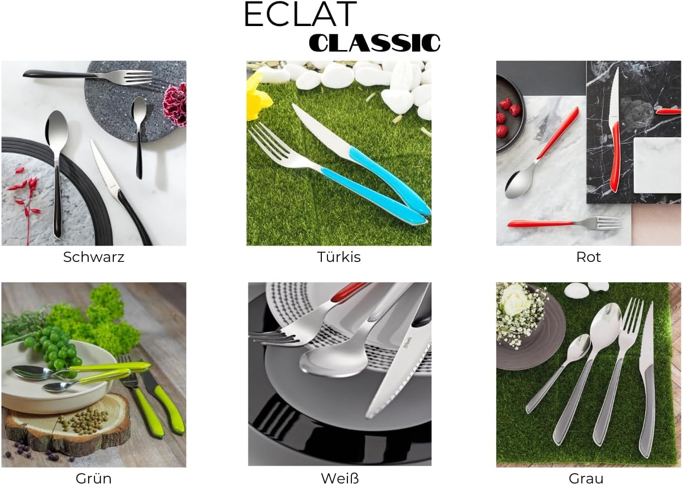 Amefa ECLAT Nature-Servizio di Posate da 24 Pezzi Marrone, Acciaio Inossidabile - immagine 6