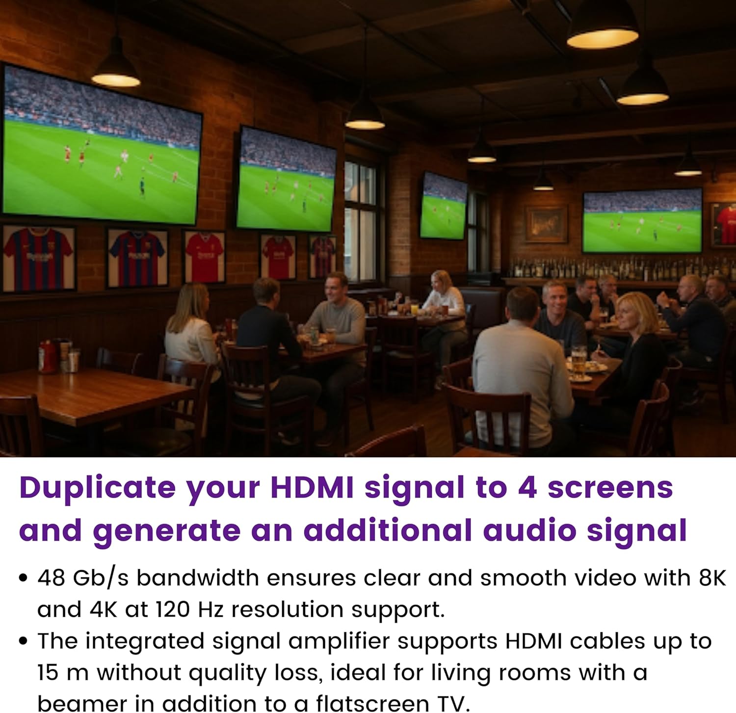 Marmitek Split 814 Pro - Splitter HDMI 8K 1 Ingresso 4 Uscite - immagine 2